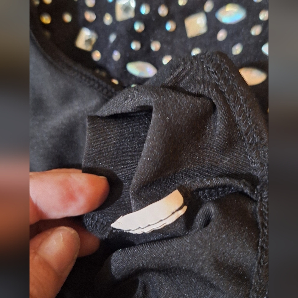 Black Embellished Bodysuit - Picture 3 of 4